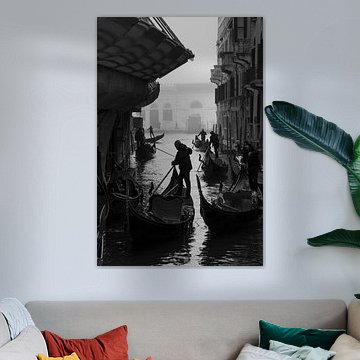 Gondola silhouettes Venice