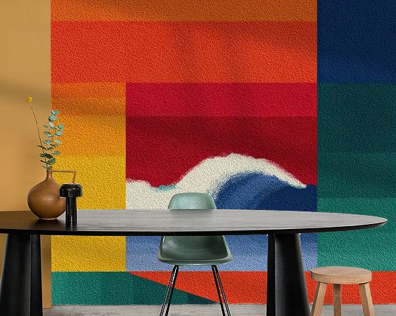 Voorbeeld van het werk in een kamer