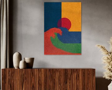 Vague abstraite et soleil sur Niklas Maximilian