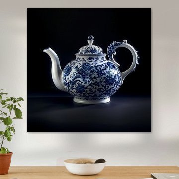 Delft Blue Teekanne Stillleben