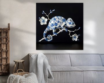 Delft Blue Chameleon