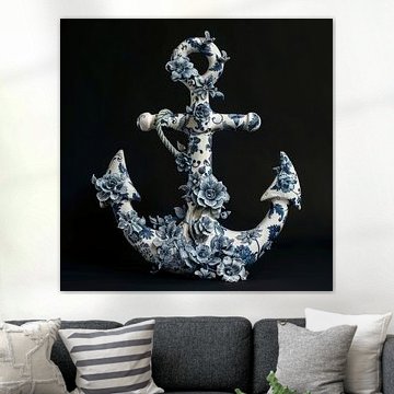 Delft Blue Nautischer Anker