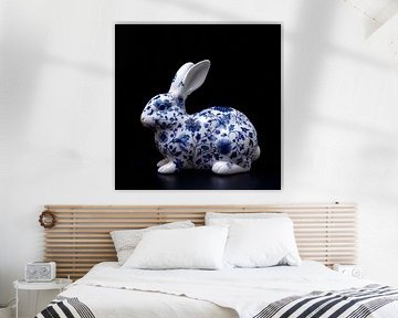 Delft Blue Rabbit van Christian Ovís