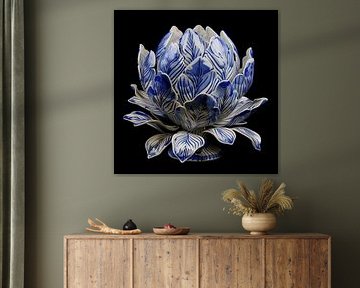 Delft Blue Lotus Bloom van Christian Ovís