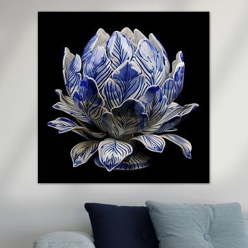 Delft Blue Lotusblüte