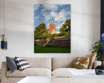 St. Michael im goldenen Abendlicht - Kaiserstadt Aachen von Rolf Schnepp