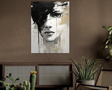 Minimalist abstract face