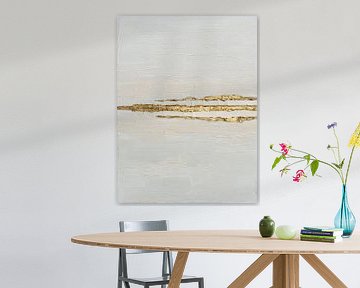 Modern Abstract Minimalist Wabi-Sabi Gold Art