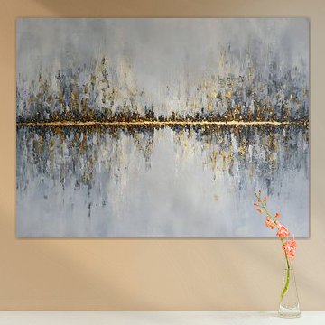 Art moderne abstrait minimaliste Wabi-Sabi Or