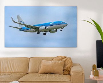 KLM Boeing 737-700 passagiersvliegtuig. van Jaap van den Berg