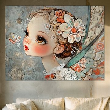 Girl and Butterfly by Eye catching paintings