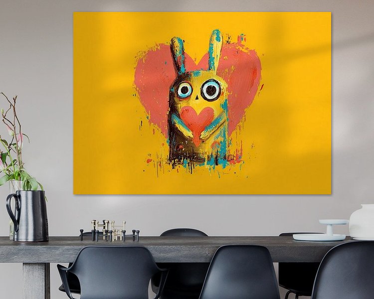 Voorbeeld van het werk in een kamer