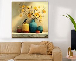 Voorbeeld van het werk in een kamer