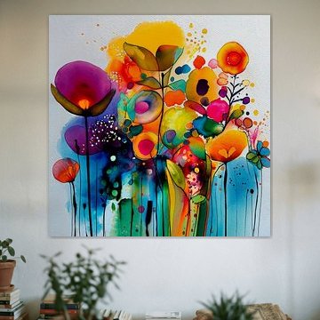 Fröhlicher Blumenstrauß