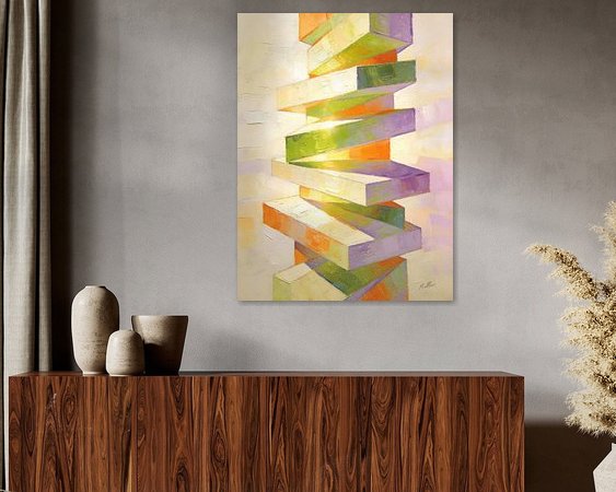 Voorbeeld van het werk in een kamer