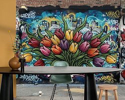 Voorbeeld van het werk in een kamer