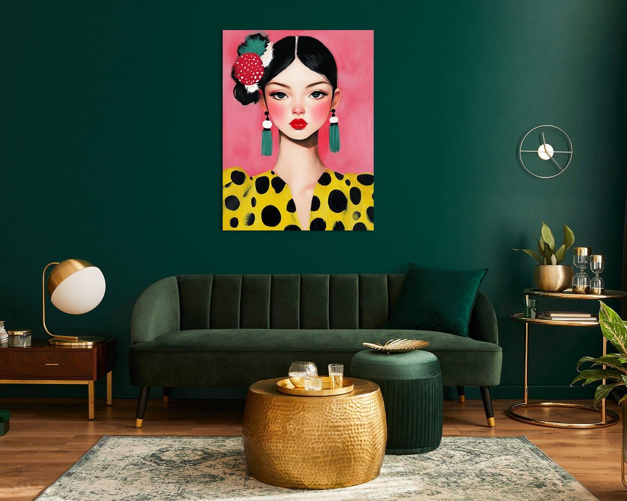 Voorbeeld van het werk in een kamer