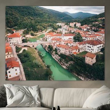 Kanal ob Soči | Soča rivier en Sloveense bergen van Laura Dijkslag