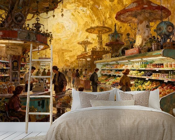 Voorbeeld van het werk in een kamer