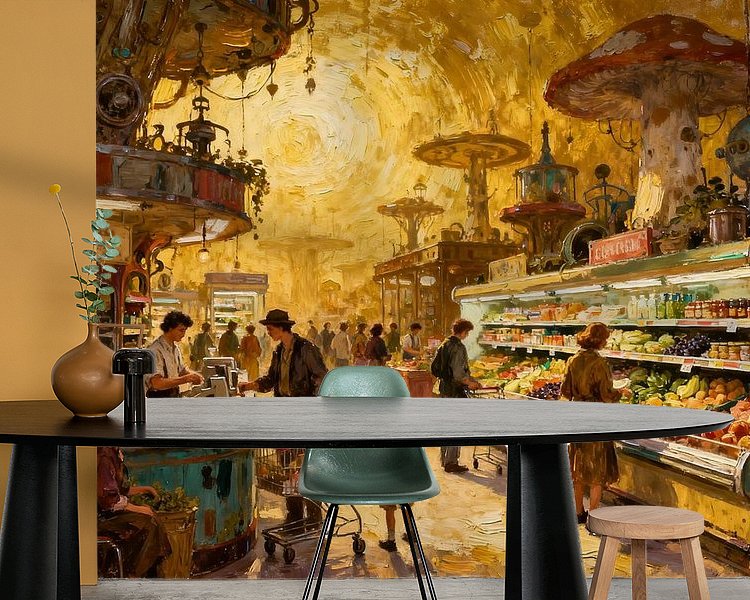 Voorbeeld van het werk in een kamer