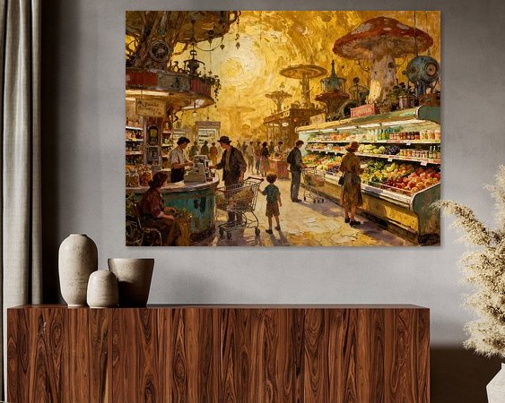 Voorbeeld van het werk in een kamer