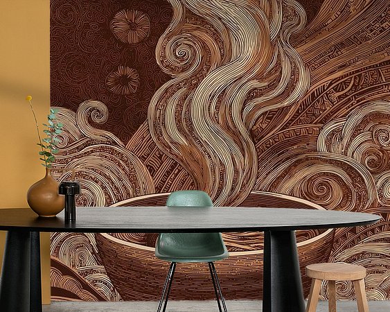Voorbeeld van het werk in een kamer