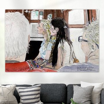 In de tram naar het strand van Porto