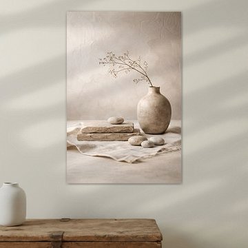 Japandi Neutral Decor Still Life – Modern Minimal Wall Art