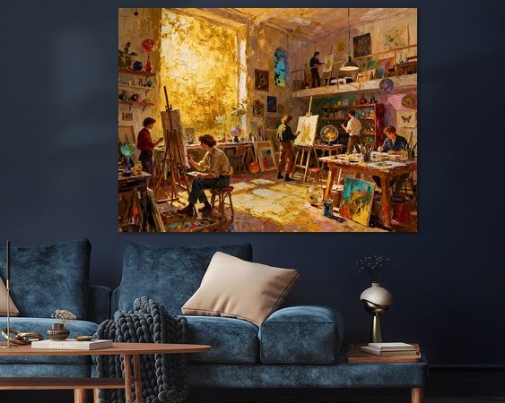 Voorbeeld van het werk in een kamer