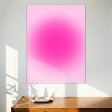 Bright Pink Colour Gradient – Minimalist abstract wall decoration