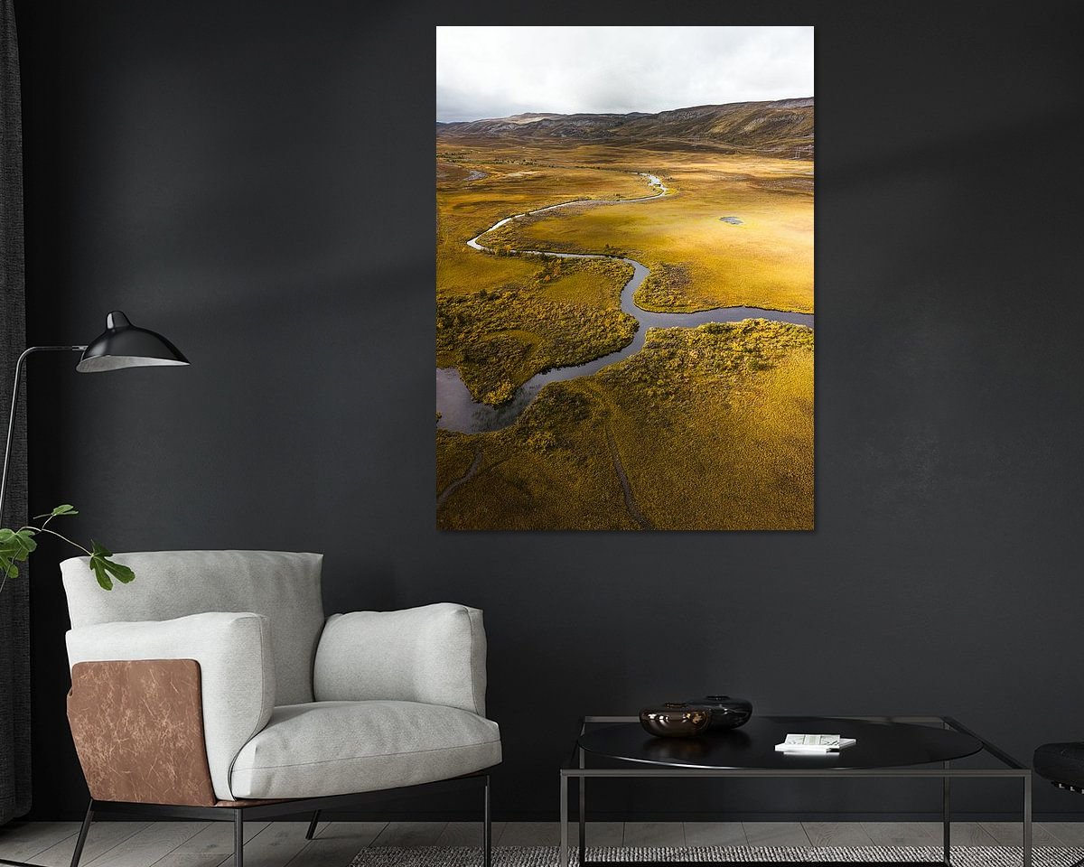 Voorbeeld van het werk in een kamer