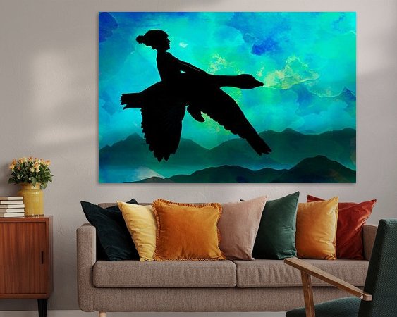 Voorbeeld van het werk in een kamer