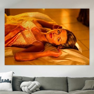 Girl in the first light of dawn