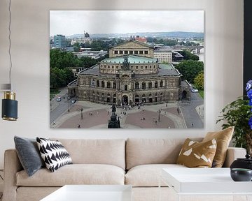 Blick über Dresden Semperoper
