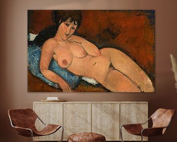 Akt auf einem blauen Kissen, Amedeo Modigliani