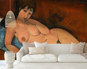 Akt auf einem blauen Kissen, Amedeo Modigliani