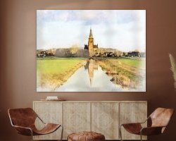 Voorbeeld van het werk in een kamer