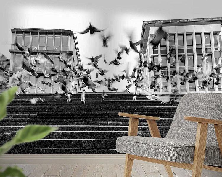 Voorbeeld van het werk in een kamer