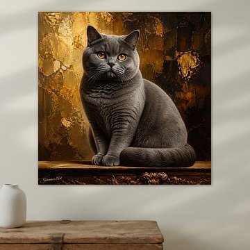 Cat Art Collection - British Shorthair cat by Johannas Art Creations