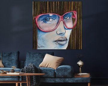 Pink glasses by Helma van der Zwan