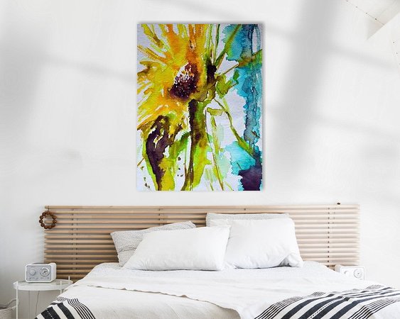 Voorbeeld van het werk in een kamer