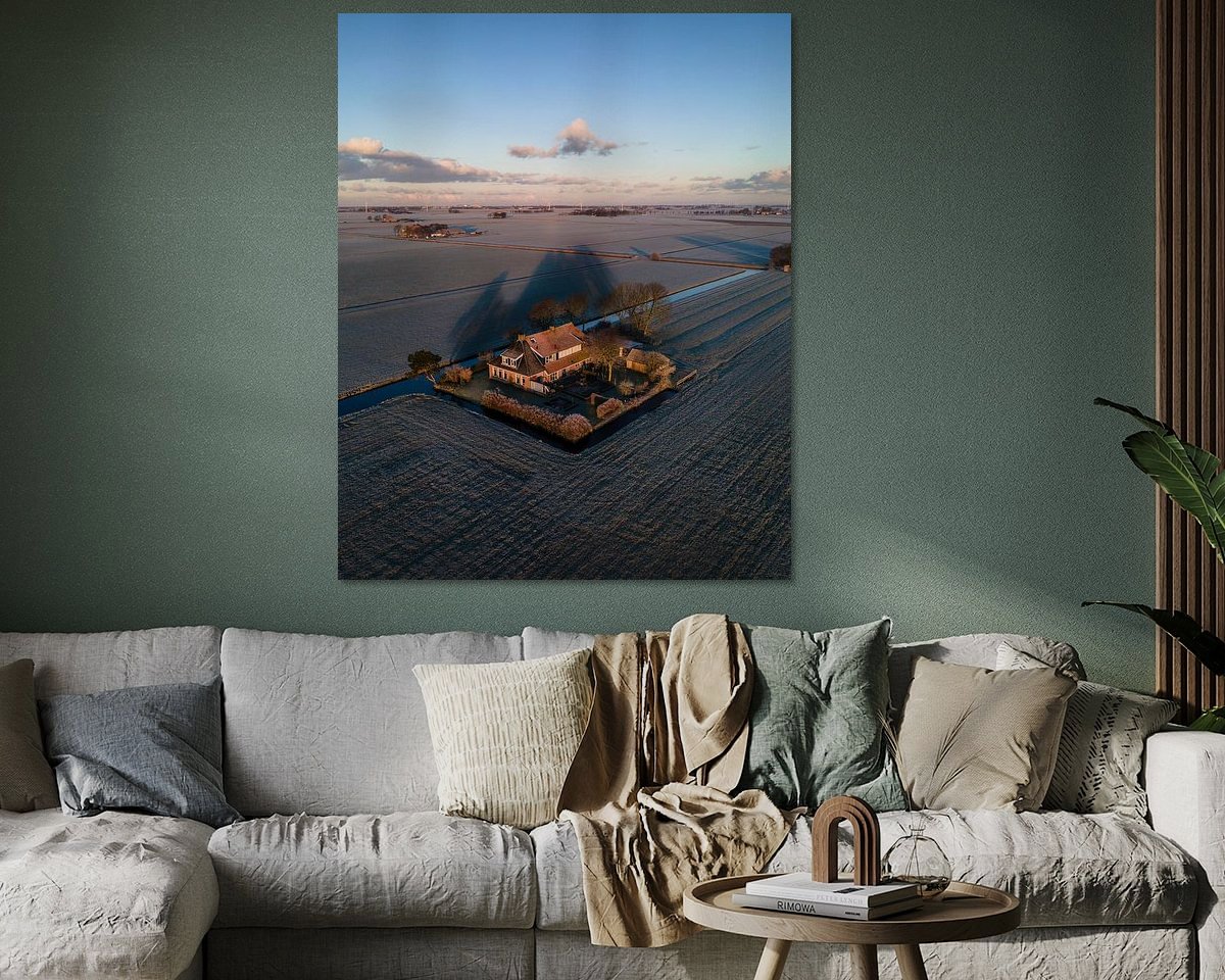 Voorbeeld van het werk in een kamer