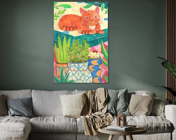 Voorbeeld van het werk in een kamer