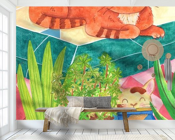 Voorbeeld van het werk in een kamer