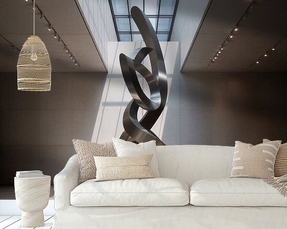 Voorbeeld van het werk in een kamer