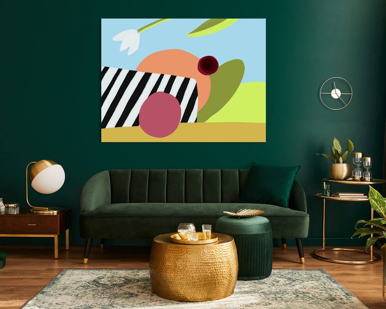 Voorbeeld van het werk in een kamer