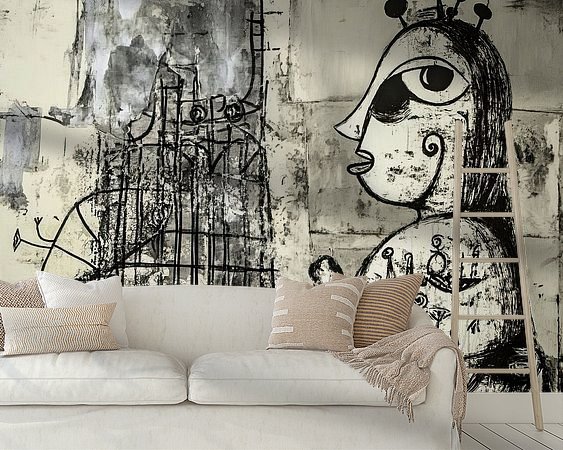 Voorbeeld van het werk in een kamer