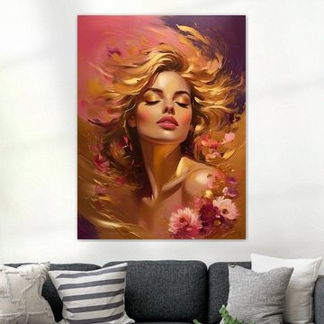 Golden flower by Hilde Remerie Photography and digital art