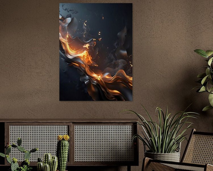 Voorbeeld van het werk in een kamer