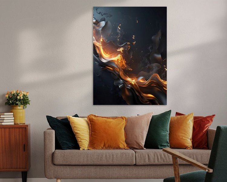 Voorbeeld van het werk in een kamer